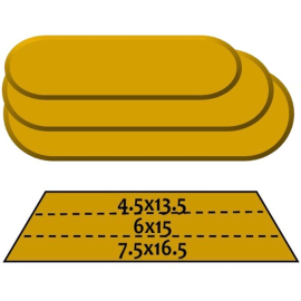 Rounded Rectangular Stack (3 Piece) Pottery Form Set